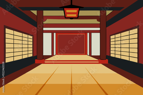 japanese style dojo interior design and empty space