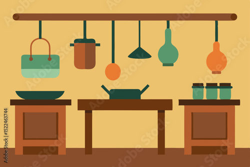 Rustic Kitchen Utensils and Cookware A Charming Culinary Scene