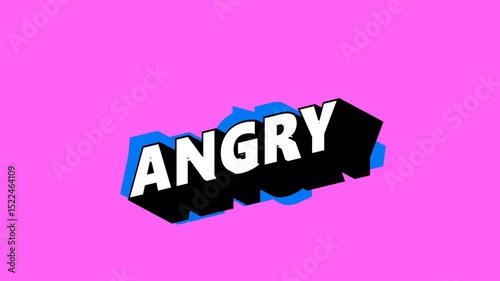 ANGRY Text in Graffiti Style with Color-Changing Background