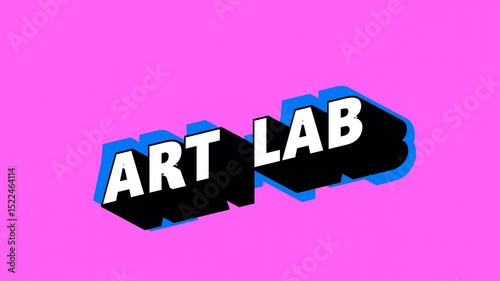 ART LAB Text in Graffiti Style with Color-Changing Background