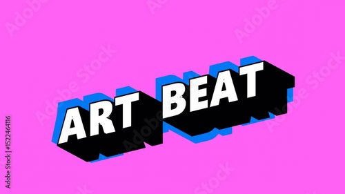 ART BEAT Text in Graffiti Style with Color-Changing Background