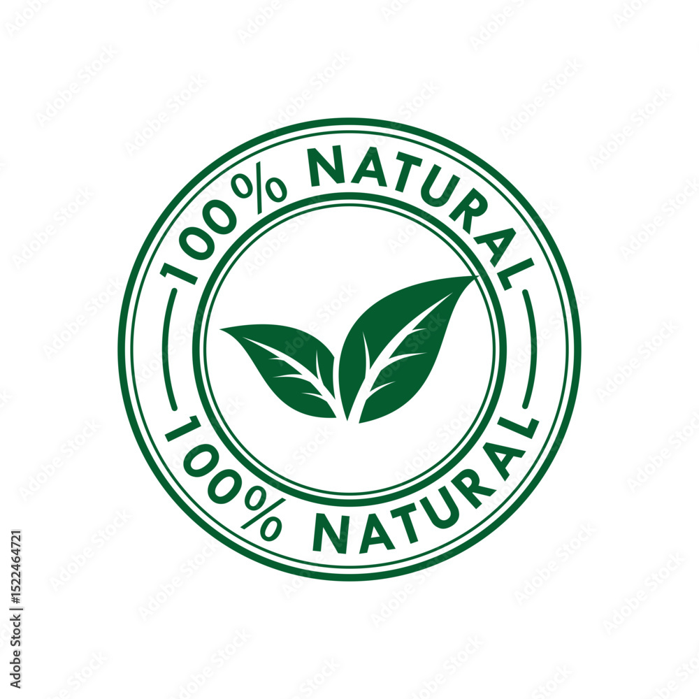 100 % NATURAL ICON VECTOR LOGO 100 % NATURAL ICON VECTOR LOGO