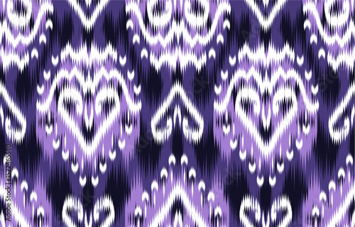 Design ikat pattern abstract geometric ikat ethnic, folk pattern Aztec style, Gyp sy, Mexican, Indian, Scandinavian, design ikat for background, wallpaper, carpet, wrapping, fabric, textile fashion. 
