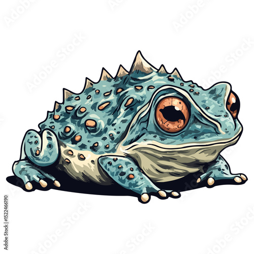 horned frog, reptile, vector, transparent background, creature, ceratophrys, isolated, animal, amphibian, nature, wildlife