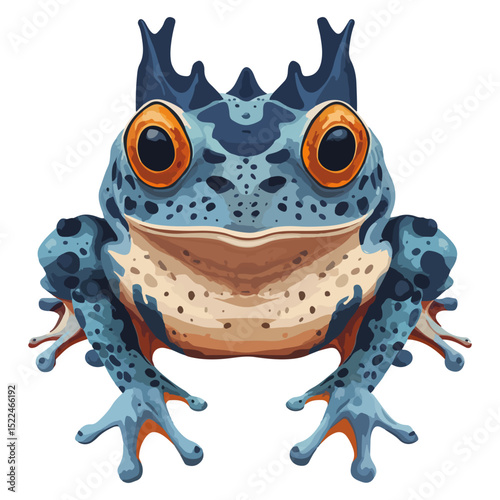 horned frog, reptile, vector, transparent background, creature, ceratophrys, isolated, animal, amphibian, nature, wildlife