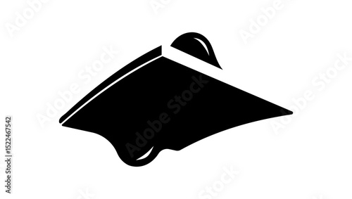 gradient descent symbol, black isolated silhouette