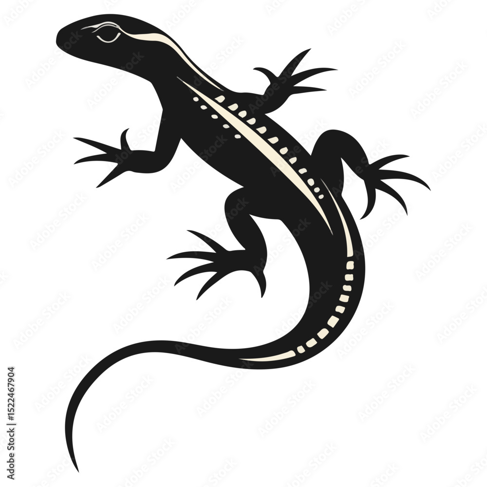 Naklejka premium lizard, reptile, vector, transparent background, creature, lacertilia, animal, isolated, nature, wildlife