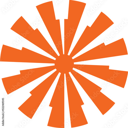 Orange Sunburst