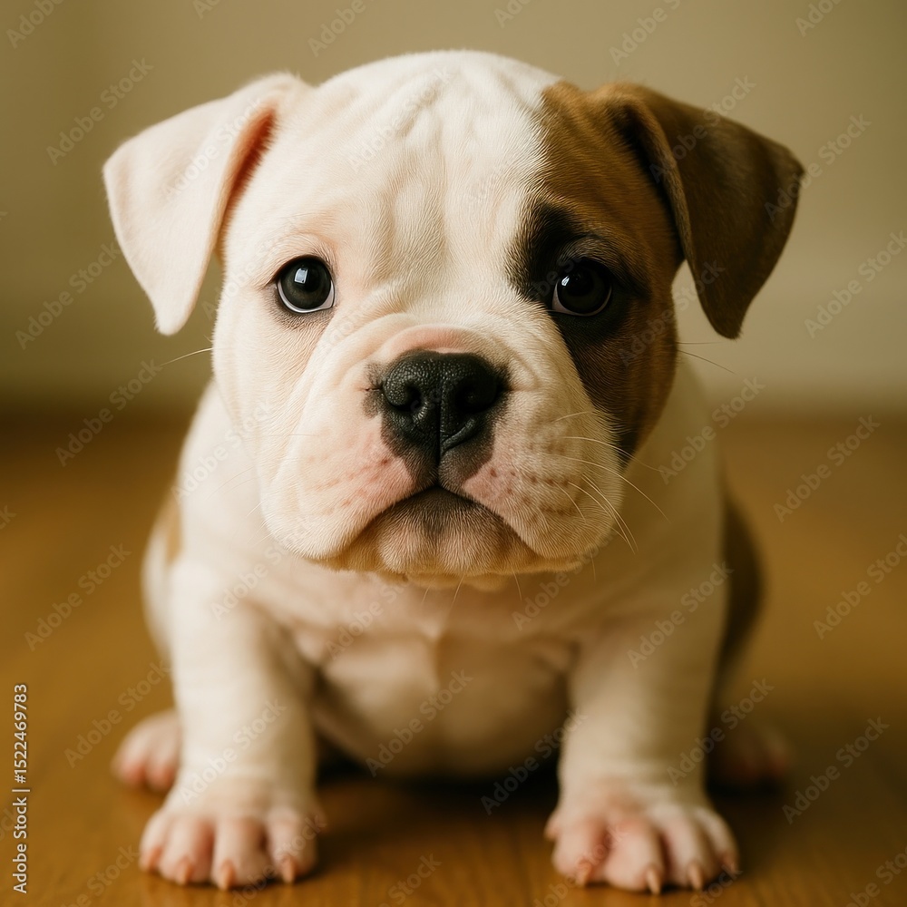 Obraz premium Adorable puppy with curious expression.