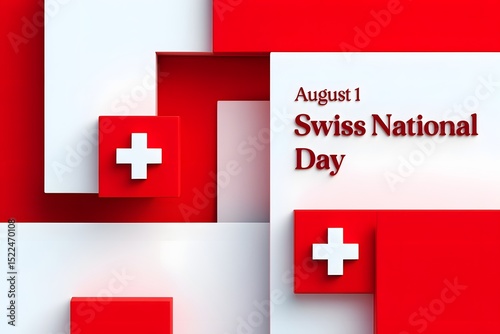 Celebrating Swiss National Day on August 1st with Red and White Design