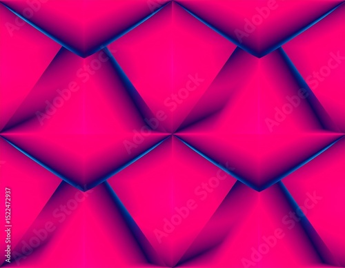 Geometryczne tło 3D w kolorze fuksji