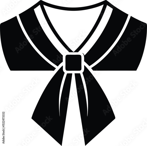 Traditional Hanbok Bowtie Icon vector silhouette illustration