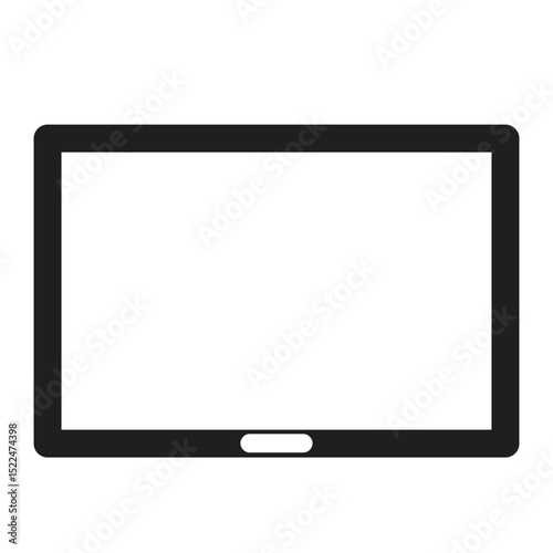 tablet device icon. tablet Vector illustration. black color and white background