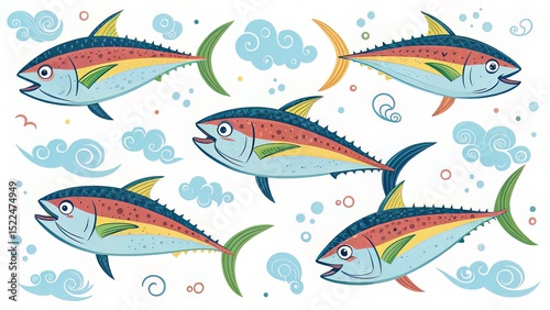 A streamlined fish illustration tailored for icons and emblems, marked by clean contour and stylized form.