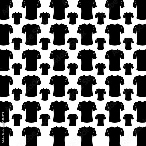 Vector black and white t-shirt pattern