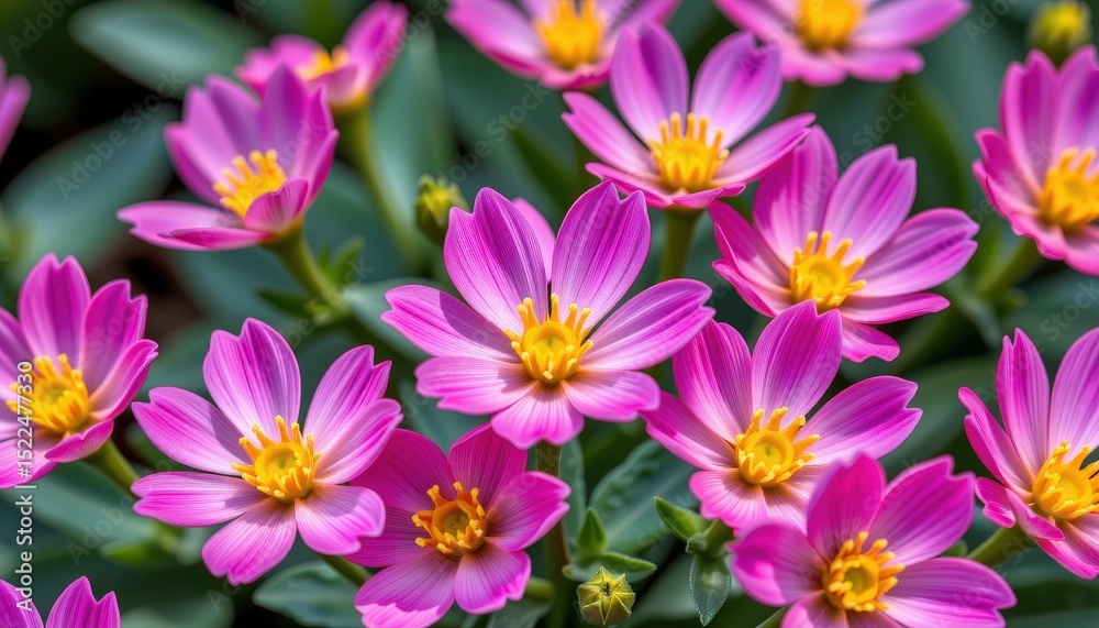 Fototapeta premium a vibrant close up of the ice plant flower (delosperma cooperi), taken with a 50mm prime lens, f/3