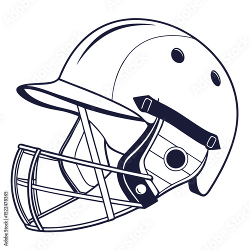cricket helmets vector image on white background