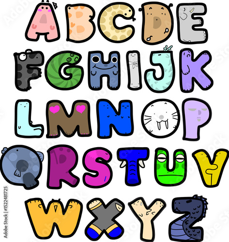 hand drawn alphabet