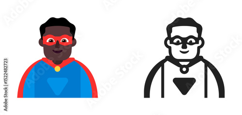 Man Dark Skin Beard Blue Shirt