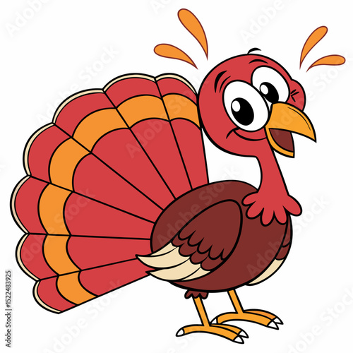 Cute Cartoon Turkey Clipart

