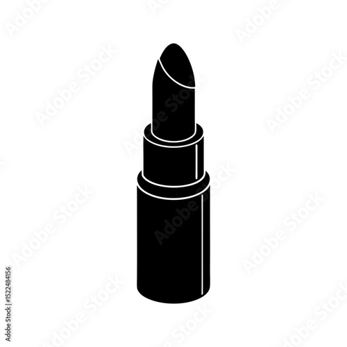 Black lipstick icon silhouette isolated on transparent background