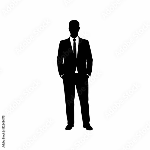 businessman with briefcase | Businessman Silhouette | Man in Suit with Briefcase | Professional Man Vector