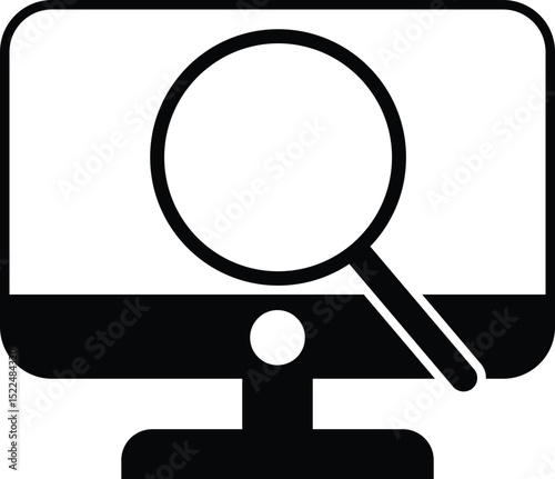 Vector icon of search designed for general usage in apps, websites, and interfaces.