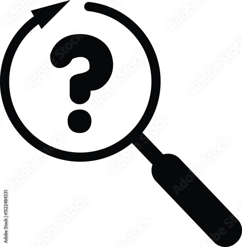 Vector icon of search designed for general usage in apps, websites, and interfaces.
