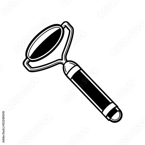Facial gua sha roller tool illustration isolated on transparent background