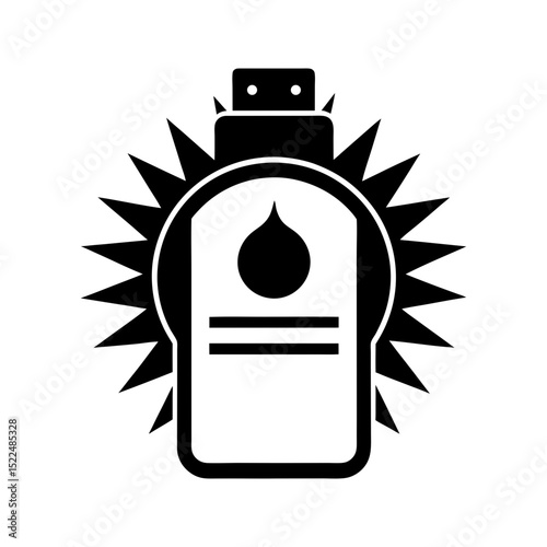 Sun protection factor spf sunscreen bottle icon isolated on transparent background