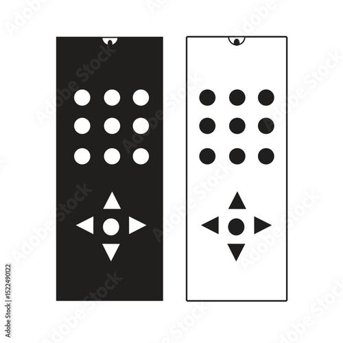 TV remote control Vector icon, Remote controller vector icon. Remote control flat sign design with remote control.