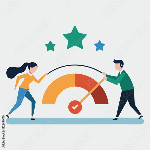 man and woman with money