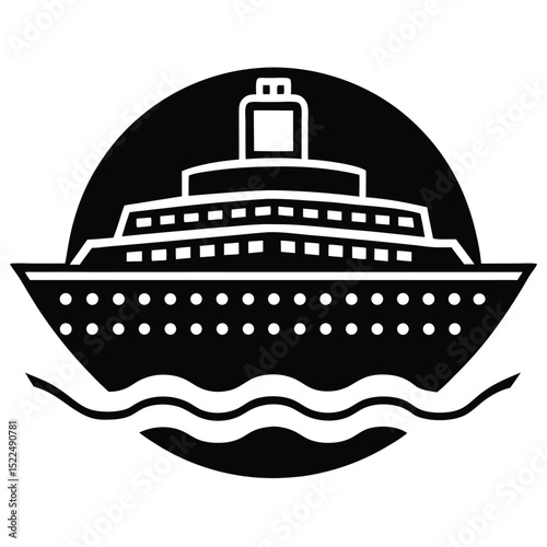 cruise ship vector illustration