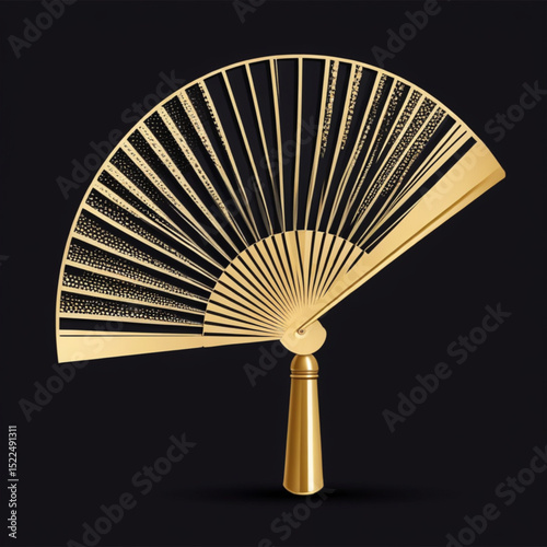 black fan isolated on black