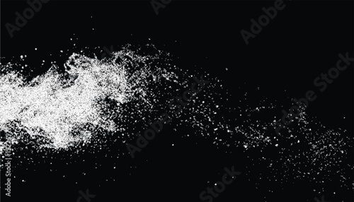 Grain abstract texture isolated on black background. Noise design element. Distress overlay textured. Vector illustration,eps 10.