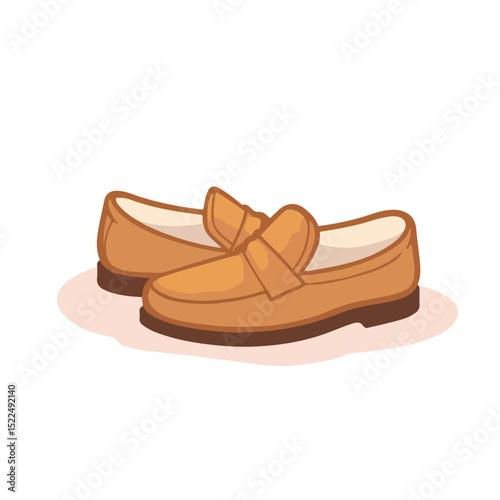 Stylish loafers, classic footwear design. Brown leather loafers are perfect for casual or formal occasions. These comfortable loafers are ideal for fashion blogs and online stores showcasing footwear.