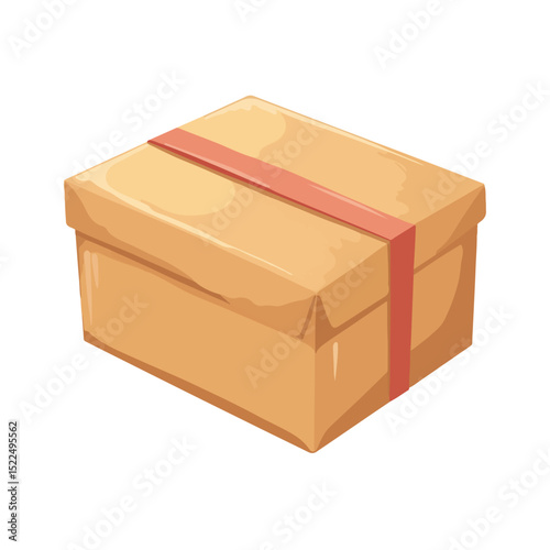 Kraft dessert box with pink ribbon.  Elegant kraft paper dessert box tied with a delicate pink ribbon.