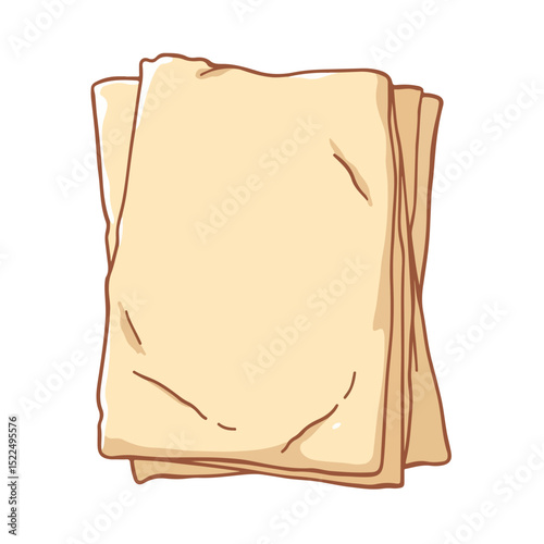 Kraft paper sheets stack.  Natural kraft paper texture ideal for menu design.  High resolution kraft paper image perfect for cafe menu design or restaurant branding.