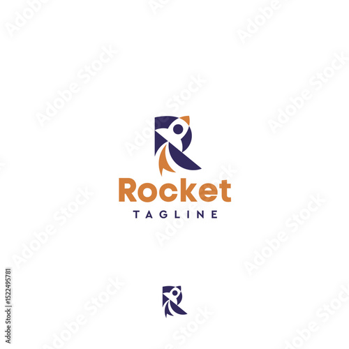 Free Download Letter R Rocket speed space vector logo - GFXLoad