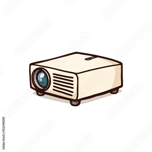 Compact mini projector for home cinema presentations. This small projector is perfect for watching movies or giving presentations.