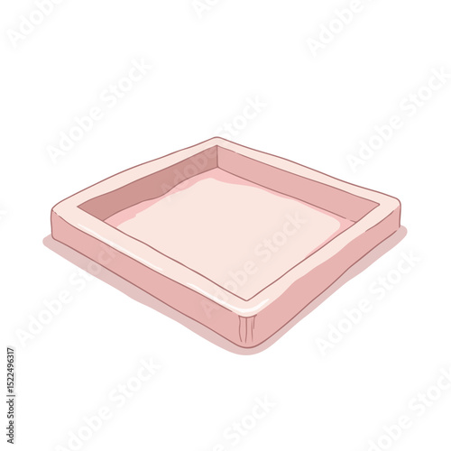 Simple pink nail tray for manicure. Elegant nail tray is perfect for beauty salons and spas. This minimalist nail tray design is ideal for professional nail art presentations and tutorials.