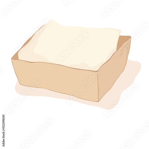 Paper mold tray for packaging.  Simple cardboard box with blank paper insert.  Eco-friendly paper packaging for food and gifts. Perfect for branding and design projects.
