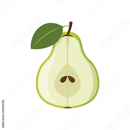 Pear icon in flat style. Fresh fruit vector illustration on isolated background. Fresh pear sign business concept.