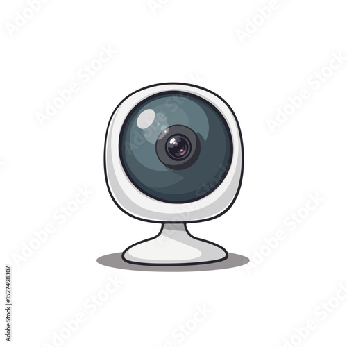 Webcam cover design for online privacy.  Stylish webcam cover illustration shows modern device for computer. This simple webcam cover is perfect for online security and privacy,