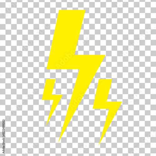Vector lightning icon. vector electricity, lightning flash. Lightning sign, yellow in color