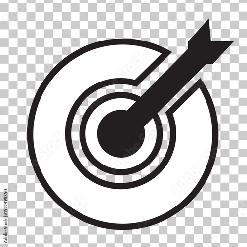 Vector target Archery arrow, Target and Aim of arrow, black color and white background