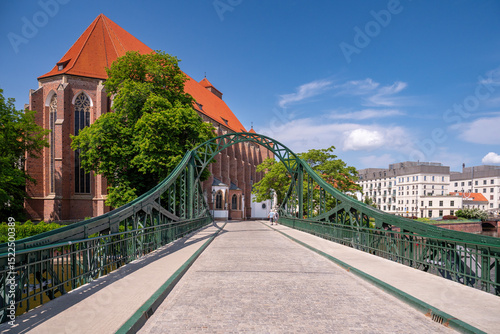 Tumski Bridge, Wroclaw, Poland.