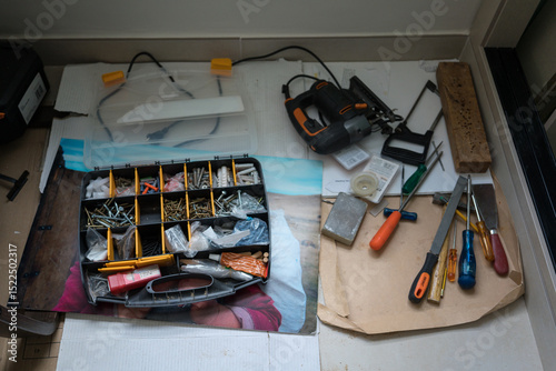 Essential tools and supplies for building closet shelves