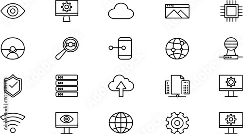 information technology thin line icons set  inform (1).eps