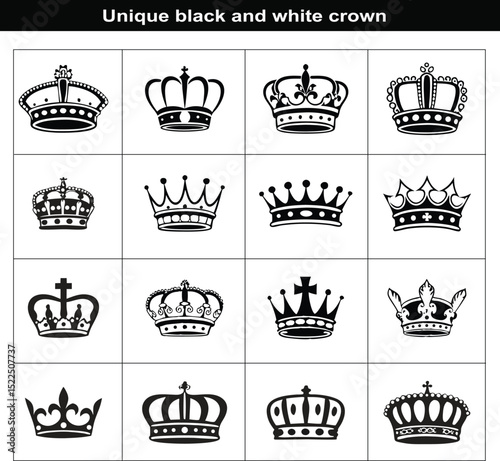 crown icons set